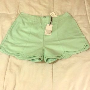 NWT Mint Green Scalloped Shorts